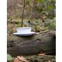 Bo-Camp Dinerbord emaille wit/blauw